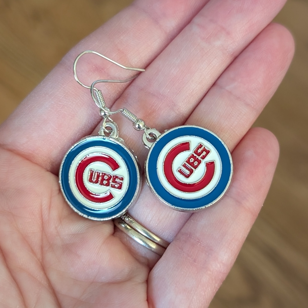 Silver and Blue Earrings